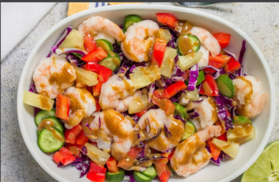 Shrimp Salad with Cabbage